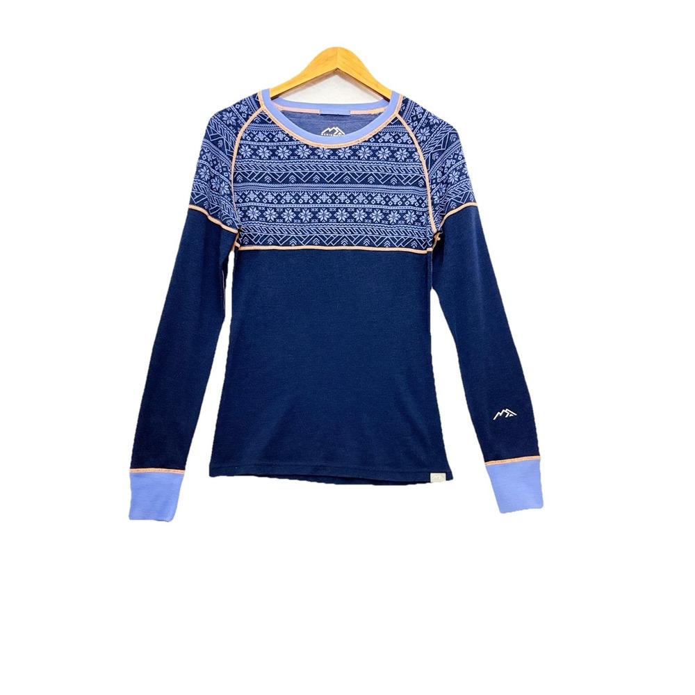 Merino Tech 250 Baselayer Women Med Nordic Tale Wool Midweight 1/2 Zip Thermal